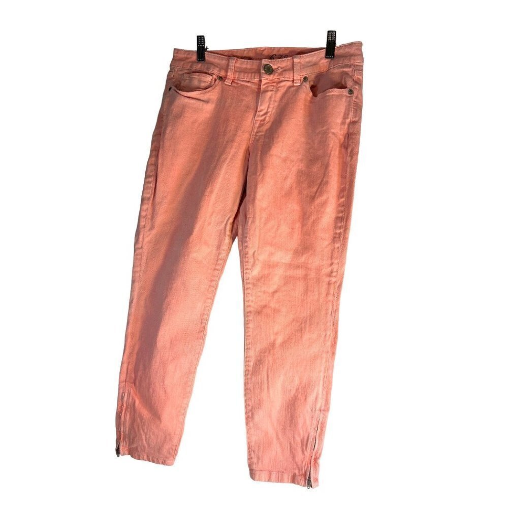 The Limited Denim Womens Jeans Capris Zip Ankles Orange Size 10